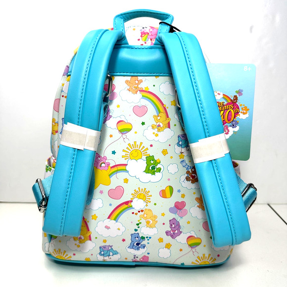 New Loungefly Care Bears AOP Mini Backpack NWT 40th Anniversary Bag - Picture 6 of 11